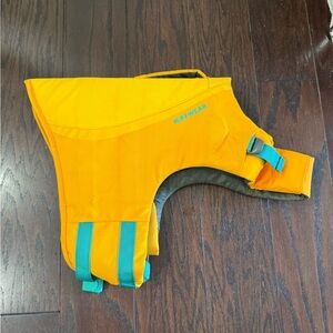 RuffWear Canine Life Vest in Orange and Teal